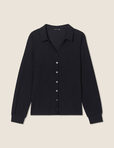 Blouse manches longues noir femme