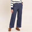 Jean large 7/8&egrave;me denim brut femme