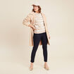 Pull manches longues beige femme