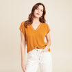 T-shirt manches courtes camel femme