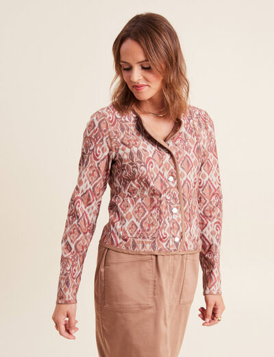 Veste réversible cintrée rose femme