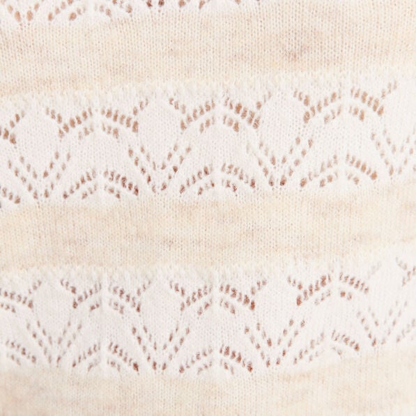 pull manches longues ajoure beige femme Pull manches longues ajouré beige femme