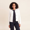 Veste jean manches longues blanc femme