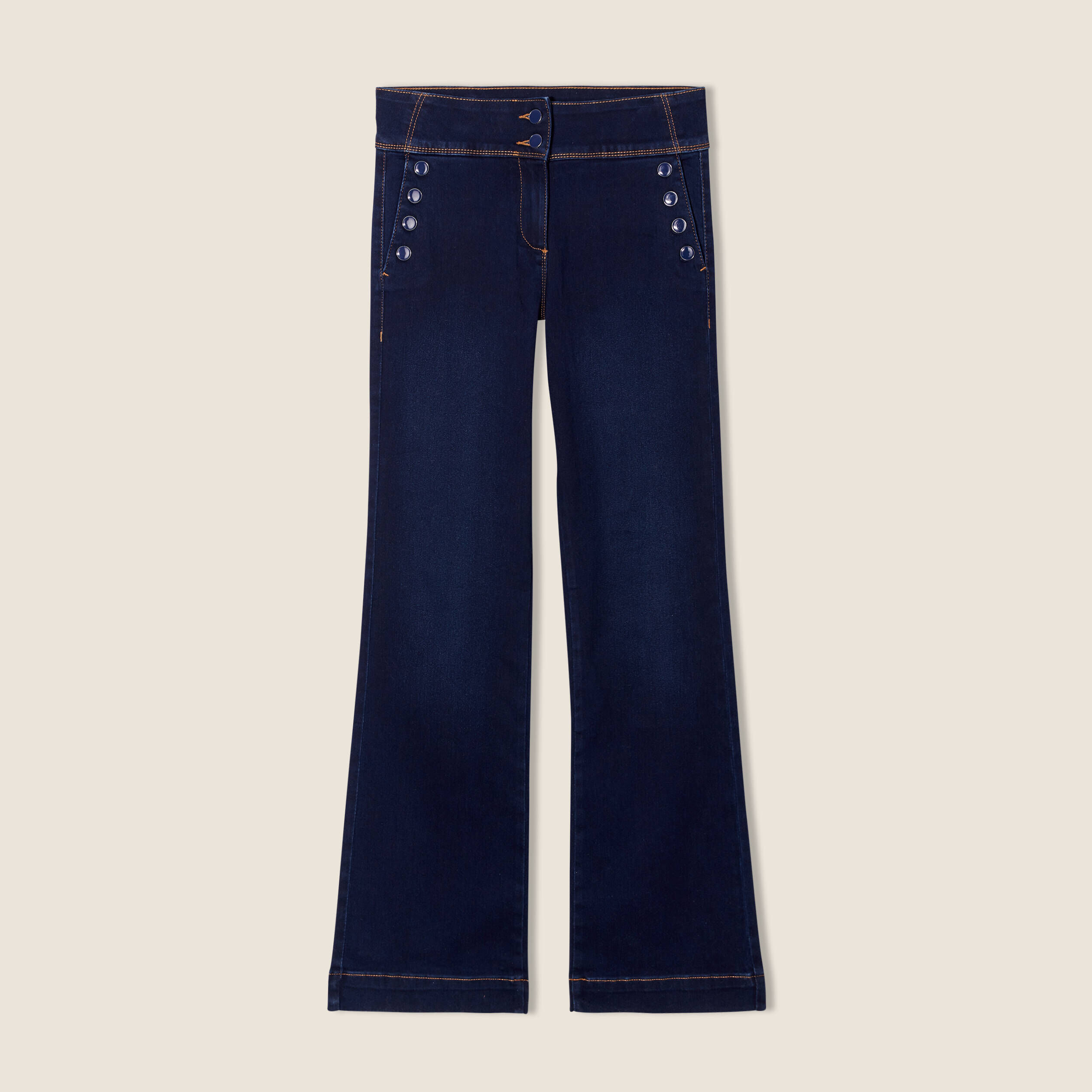 Jeans bootcut femme sale taille basse pas cher