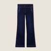 Jean bootcut taille haute denim brut femme