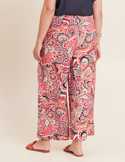 Pantalon fluide 7/8ème multicolore femme