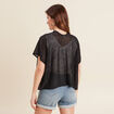Gilet manches courtes noir femme