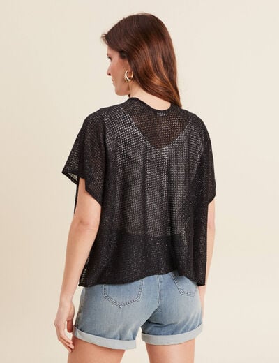 Gilet manches courtes noir femme