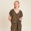 T-shirt manches courtes camel femme