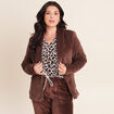 Veste tailleur velours marron femme