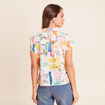 Chemise ajust&eacute;e courte manches courtes multicolore femme