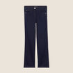 Jean droit taille haute 7/8ème denim brut femme