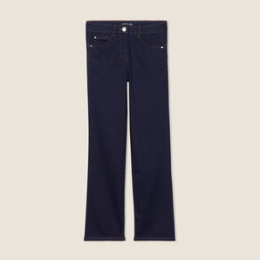 Jean droit taille haute 7/8ème denim brut femme