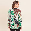 Chemise fluide manches longues vert femme