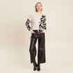 Pull manches longues blanc femme