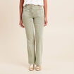 Jean coupe bootcut taille haute vert clair femme