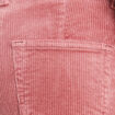 Pantalon large velours c&ocirc;tel&eacute; rose framboise femme