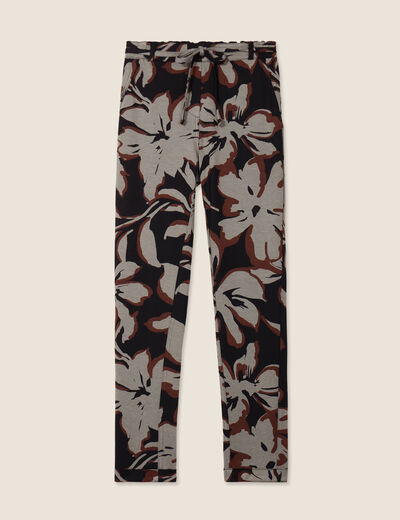 Pantalon jogging réversible marron clair femme