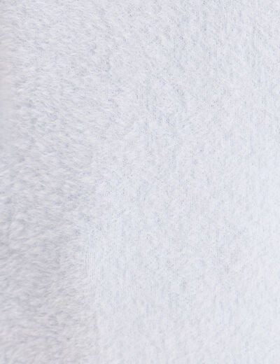 Pull col tunisien bleu pastel femme