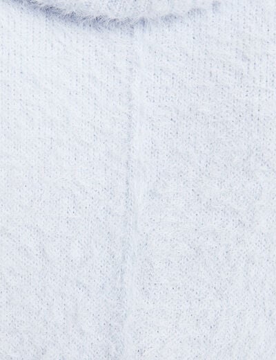 Pull manches longues bleu pastel femme