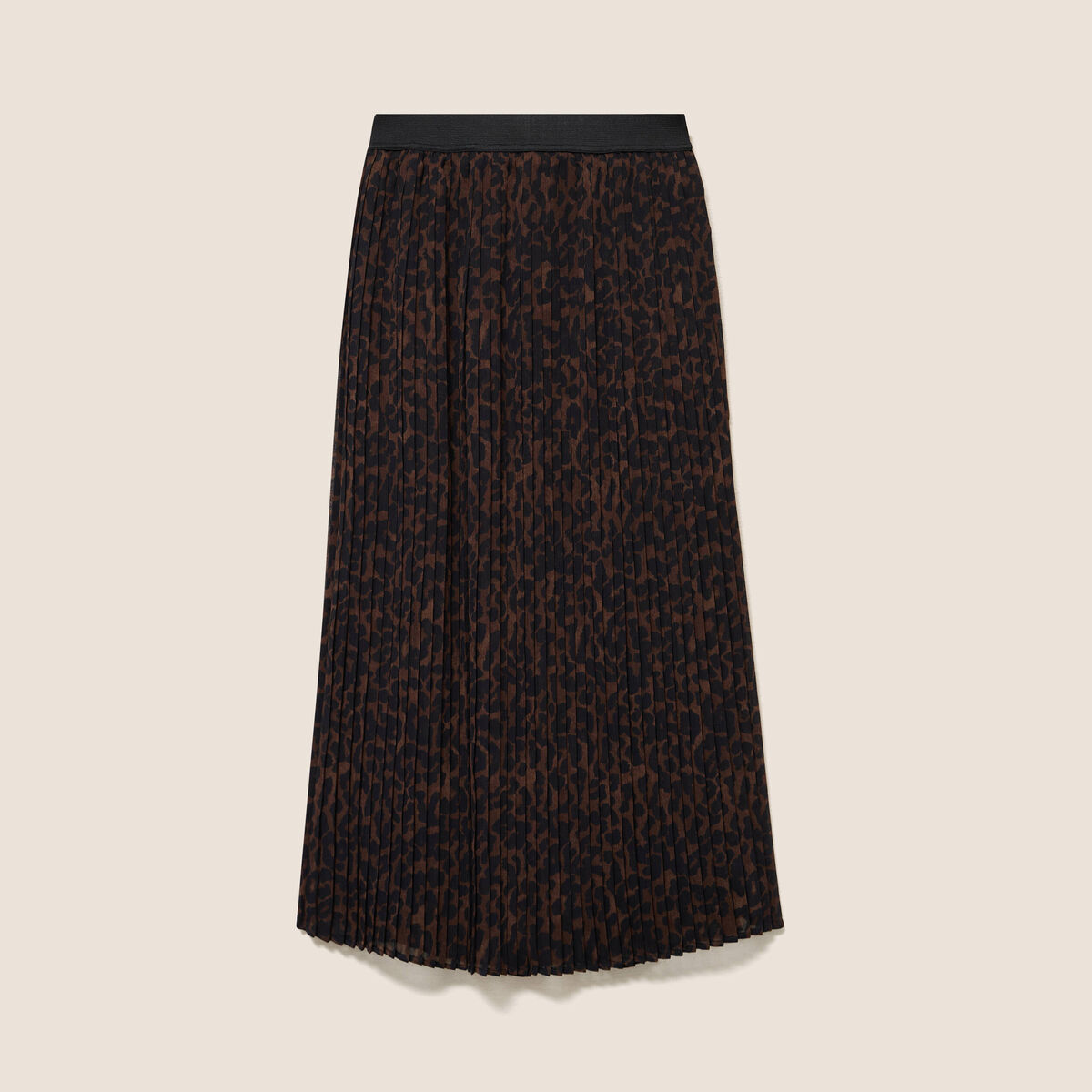 Jupe doubl&eacute;e marron femme