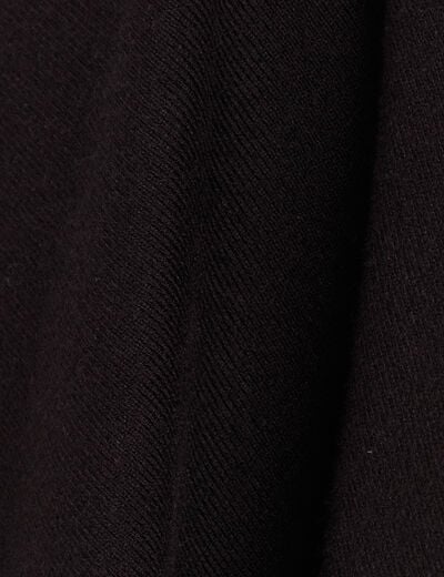 Poncho noir femme