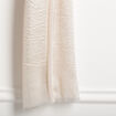 Foulard brillant à franges ecru femme