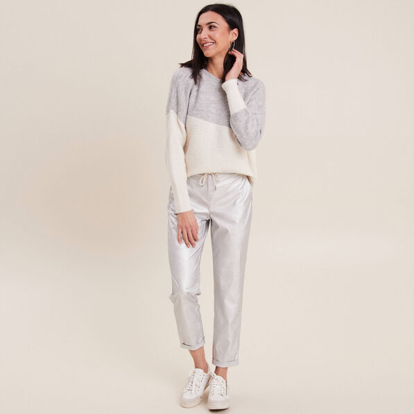 pull manches longues gris femme Pull manches longues gris femme