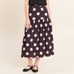 Jupon &agrave; pois noir femme
