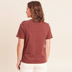 T-shirt manches courtes marron femme