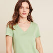 T-shirt manches courtes vert clair femme