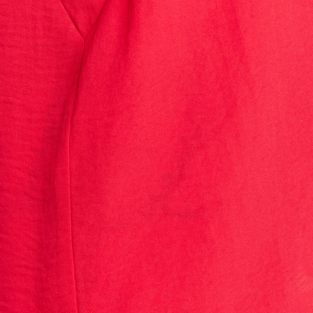 Blouse manches courtes volants rouge femme