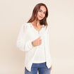Gilet manches longues blanc femme