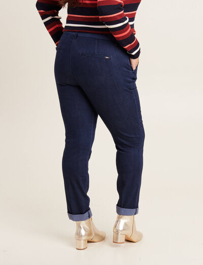 Jean ajusté denim brut denim brut femme