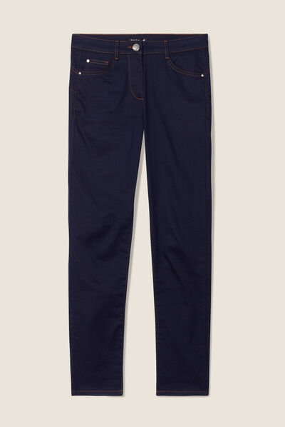 Jeans léger taille standard 7/8ème denim brut femme