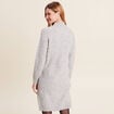 Robe pull droite col montant gris clair femme