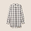Tunique fluide col chemise blanc femme