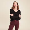 Pull manches longues noir femme