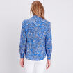 Chemise manches longues bleu femme
