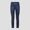 Pantalon ajusté aspect irisé bleu foncé femme