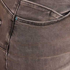 Jean ajusté taille standard 7/8ème gris femme