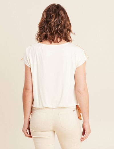 Top bas resserré multicolore femme