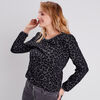 T shirt manches longues noir femme