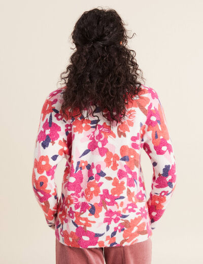 Pull manches longues blanc femme