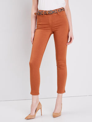 Tregging taille standard camel femme