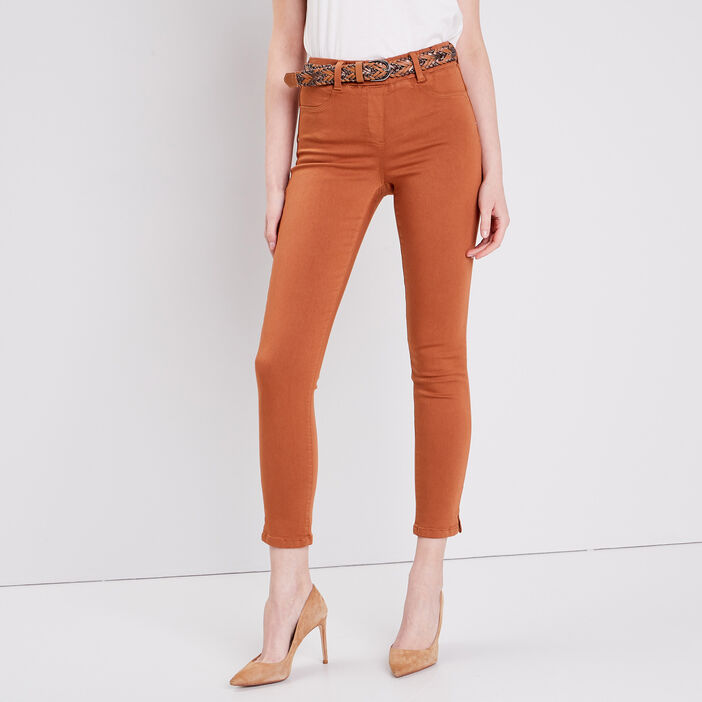 Tregging taille standard camel femme