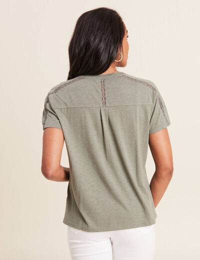 T-shirt manches courtes vert clair femme