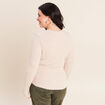 Pull manches longues creme femme