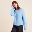 Pull confectionn&eacute; en France bleu ciel femme