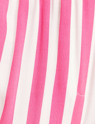 Pantalon fluide et large taille standard rose fushia femme